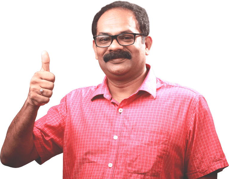 Man with Micro ATM device